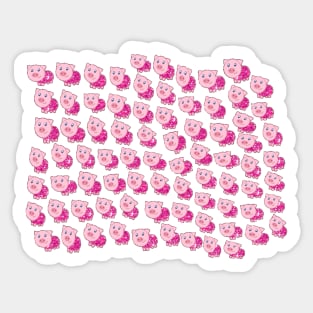 Piggies in Pink Sticker